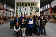 Photo of the legal team volunteering at Gleaners Food Bank
